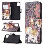 For LG K42 Colored Drawing Pattern Horizontal Flip Leather Case with Holder & Card Slots & Wallet(Flowers Elephant)