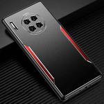 For Huawei Mate 30 Pro Blade Series TPU Frame + Titanium Alloy Sand Blasting Technology Backplane + Color Aluminum Alloy Decorative Edge Mobile Phone Protective Shell(Black + Red)