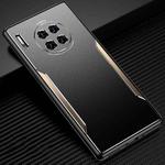 For Huawei Mate 30 Pro Blade Series TPU Frame + Titanium Alloy Sand Blasting Technology Backplane + Color Aluminum Alloy Decorative Edge Mobile Phone Protective Shell(Black + Gold)