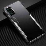 For Honor V30 Pro Blade Series TPU Frame + Titanium Alloy Sand Blasting Technology Backplane + Color Aluminum Alloy Decorative Edge Mobile Phone Protective Shell(Black + Silver)