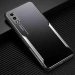 For Honor 9X Blade Series TPU Frame + Titanium Alloy Sand Blasting Technology Backplane + Color Aluminum Alloy Decorative Edge Mobile Phone Protective Shell(Black + Silver)