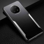 For Xiaomi Redmi Note 9 5G Blade Series TPU Frame + Titanium Alloy Sand Blasting Technology Backplane + Color Aluminum Alloy Decorative Edge Mobile Phone Protective Shell(Black + Silver)