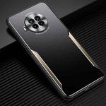 For Xiaomi Redmi Note 9 Pro Blade Series TPU Frame + Titanium Alloy Sand Blasting Technology Backplane + Color Aluminum Alloy Decorative Edge Mobile Phone Protective Shell(Black + Gold)