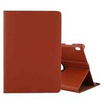 For Lenovo M10 Litchi Texture Horizontal Flip 360 Degrees Rotation Leather Case with Holder(Brown)