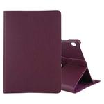 For Lenovo M10 Litchi Texture Horizontal Flip 360 Degrees Rotation Leather Case with Holder(Purple)