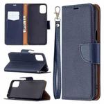 For LG K42 Litchi Texture Pure Color Horizontal Flip Leather Case with Holder & Card Slots & Wallet & Lanyard(Dark Blue)