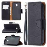 For Nokia C1 Plus Litchi Texture Pure Color Horizontal Flip Leather Case with Holder & Card Slots & Wallet & Lanyard(Black)