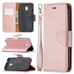 For Nokia C1 Plus Litchi Texture Pure Color Horizontal Flip Leather Case with Holder & Card Slots & Wallet & Lanyard(Rose Gold)