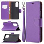 For Xiaomi Redmi Note 10 Pro Litchi Texture Pure Color Horizontal Flip Leather Case with Holder & Card Slots & Wallet & Lanyard(Purple)