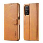 For Xiaomi Redmi Note 10 / Note 10S LC.IMEEKE Calf Texture Horizontal Flip Leather Case with Holder & Card Slots & Wallet(Yellow)