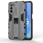 For OPPO A55 5G Supersonic PC + TPU Shock-proof Protective Case with Holder(Gray)