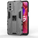 For OPPO A93 5G Supersonic PC + TPU Shock-proof Protective Case with Holder(Gray)