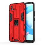 For OPPO Realme C20 Supersonic PC + TPU Shock-proof Protective Case with Holder(Red)