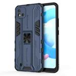 For OPPO Realme C20 Supersonic PC + TPU Shock-proof Protective Case with Holder(Dark Blue)