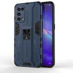 For OPPO Reno5 5G / 4G Supersonic PC + TPU Shock-proof Protective Case with Holder(Dark Blue)