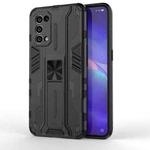 For OPPO Reno5 5G / 4G Supersonic PC + TPU Shock-proof Protective Case with Holder(Black)