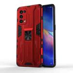 For OPPO Reno5 Pro 5G Supersonic PC + TPU Shock-proof Protective Case with Holder(Red)