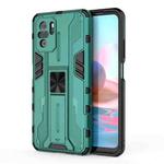 For Xiaomi Redmi Note 10 4G Supersonic PC + TPU Shock-proof Protective Case with Holder(Green)