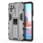 For Xiaomi Redmi Note 10 4G Supersonic PC + TPU Shock-proof Protective Case with Holder(Gray)