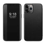 Magnetic Side Window View Shockproof Horizontal Flip Leather Case For iPhone 11(Black)