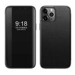 Magnetic Side Window View Shockproof Horizontal Flip Leather Case For iPhone 11 Pro(Black)