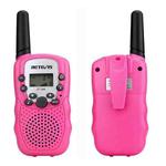 1 Pair RETEVIS RT388 0.5W US Frequency 462.5625-467.7250MHz 22CHS Handheld Children Walkie Talkie(Pink)