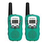 1 Pair RETEVIS RT388 0.5W EU Frequency 446MHz 8CHS Handheld Children Walkie Talkie(Green)