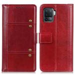 For OPPO F19 Pro Peas Crazy Horse Texture Horizontal Flip Leather Case with Holder & Card Slots & Wallet(Red)