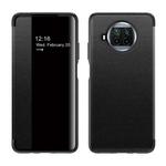 For Xiaomi Mi 10T Lite Magnetic Side Window View Shockproof Horizontal Flip Leather Case(Black)