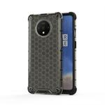 For OnePlus 7T Shockproof Honeycomb PC + TPU Case(Black)