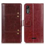 For Wiko Y51 Peas Crazy Horse Texture Horizontal Flip Leather Case with Holder & Card Slots & Wallet(Brown)