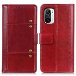 For Xiaomi Redmi K40 Pro Peas Crazy Horse Texture Horizontal Flip Leather Case with Holder & Card Slots & Wallet(Red)