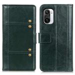 For Xiaomi Redmi K40 Pro Peas Crazy Horse Texture Horizontal Flip Leather Case with Holder & Card Slots & Wallet(Green)