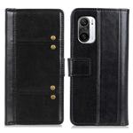 For Xiaomi Redmi K40 Pro Peas Crazy Horse Texture Horizontal Flip Leather Case with Holder & Card Slots & Wallet(Black)
