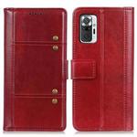 For Xiaomi Redmi Note 10 Pro Peas Crazy Horse Texture Horizontal Flip Leather Case with Holder & Card Slots & Wallet(Red)