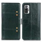 For Xiaomi Redmi Note 10 Pro Peas Crazy Horse Texture Horizontal Flip Leather Case with Holder & Card Slots & Wallet(Green)