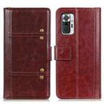 For Xiaomi Redmi Note 10 Pro Peas Crazy Horse Texture Horizontal Flip Leather Case with Holder & Card Slots & Wallet(Brown)
