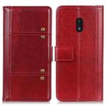 For Nokia C1 Plus Peas Crazy Horse Texture Horizontal Flip Leather Case with Holder & Card Slots & Wallet(Red)