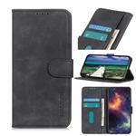 For OPPO Realme C21 KHAZNEH Retro Texture PU + TPU Horizontal Flip Leather Case with Holder & Card Slots & Wallet(Black)