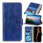 For OPPO Realme C21 Retro Crazy Horse Texture Horizontal Flip Leather Case with Holder & Card Slots & Photo Frame & Wallet(Blue)
