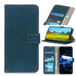 For OPPO Realme C21 Crocodile Texture Horizontal Flip Leather Case with Holder & Card Slots & Wallet(Dark Green)