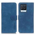 For OPPO Realme 8 / 8 Pro KHAZNEH Retro Texture PU + TPU Horizontal Flip Leather Case with Holder & Card Slots & Wallet(Blue)