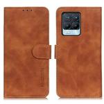 For OPPO Realme 8 / 8 Pro KHAZNEH Retro Texture PU + TPU Horizontal Flip Leather Case with Holder & Card Slots & Wallet(Brown)