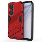 For Huawei P50 Punk Armor 2 in 1 PC + TPU Shockproof Case with Invisible Holder(Red)