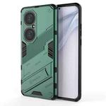 For Huawei P50 Pro Punk Armor 2 in 1 PC + TPU Shockproof Case with Invisible Holder(Green)