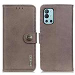 For OnePlus 9R KHAZNEH Cowhide Texture Horizontal Flip Leather Case with Holder & Card Slots & Wallet(Khaki)