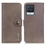 For OPPO Realme 8 / 8 Pro KHAZNEH Cowhide Texture Horizontal Flip Leather Case with Holder & Card Slots & Wallet(Khaki)