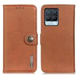 For OPPO Realme 8 / 8 Pro KHAZNEH Cowhide Texture Horizontal Flip Leather Case with Holder & Card Slots & Wallet(Brown)