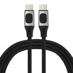 100W 5A USB-C / Type-C Male to USB-C / Type-C Male PD Fast Charging Braided Data Cable, Cable Length:1m