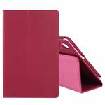 For Lenovo Tab M10 HD Litchi Texture Solid Color Horizontal Flip Leather Case with Holder & Pen Slot(Rose Red)